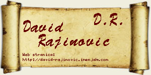 David Rajinović vizit kartica